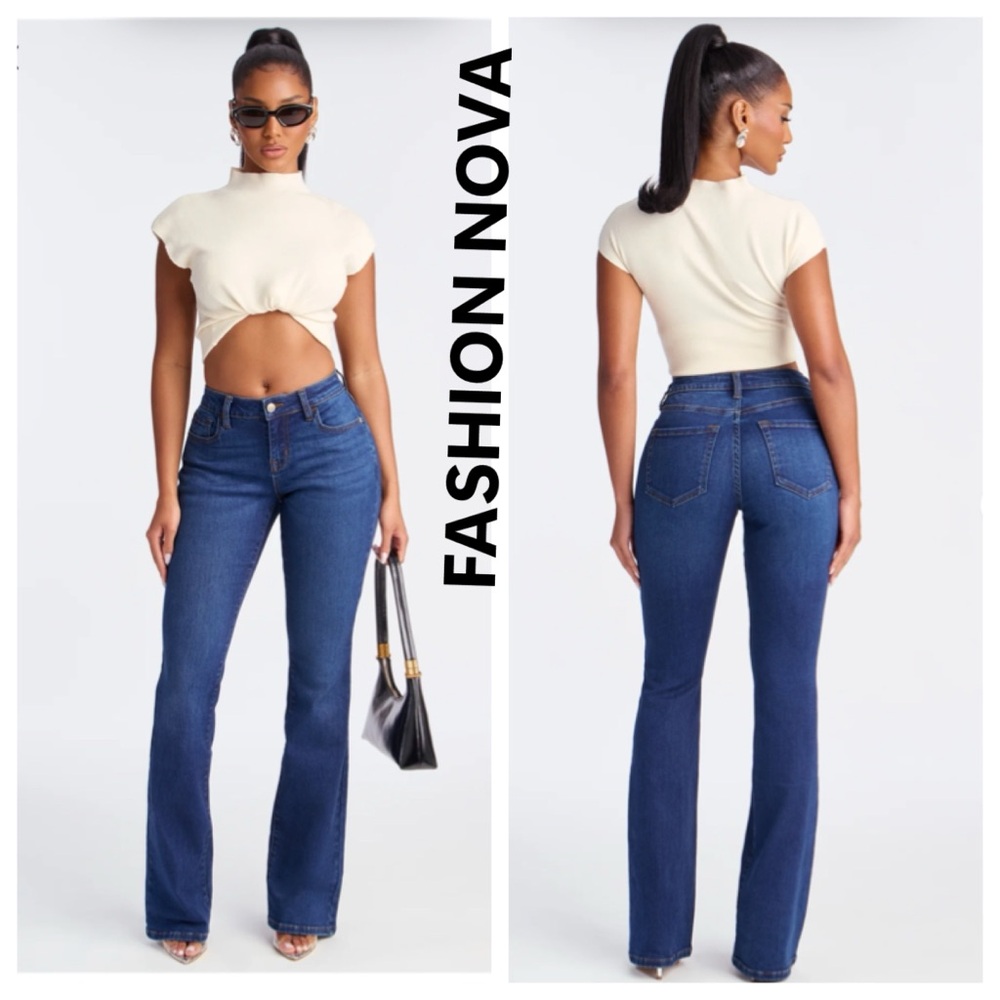 🎉SALE🎉NWT FASHION NOVA Classic Boot Cut Blue Jeans | 11